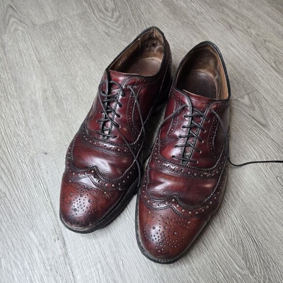 Allen Edmonds Mcallister Size 10C Burgundy Leather‎ Wingtip Oxford Dress Shoes ec4503069_single_feed351.jpg main image 3